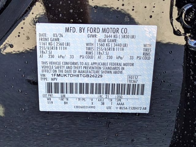 2026 Black Ford Explorer Active RWD SUV