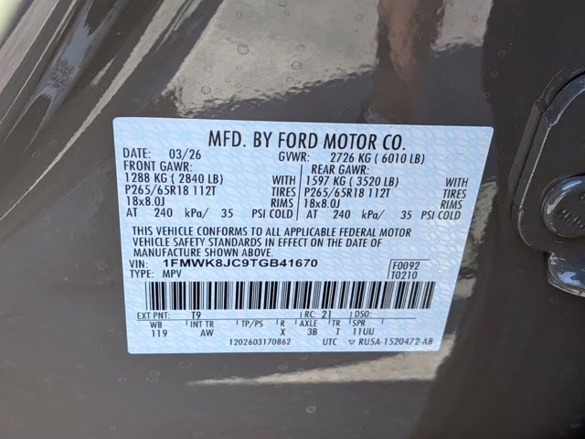 2026 Gray Ford Explorer Tremor 4X4 SUV