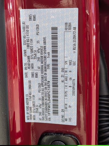 2025 Red Metallic Ford F-150 Platinum 4X4 Truck