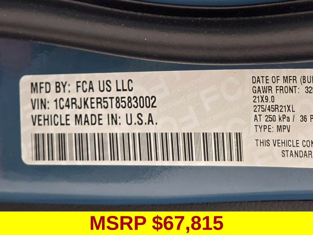 2026 Steel Blue Jeep Grand Cherokee L Summit 4X4 SUV