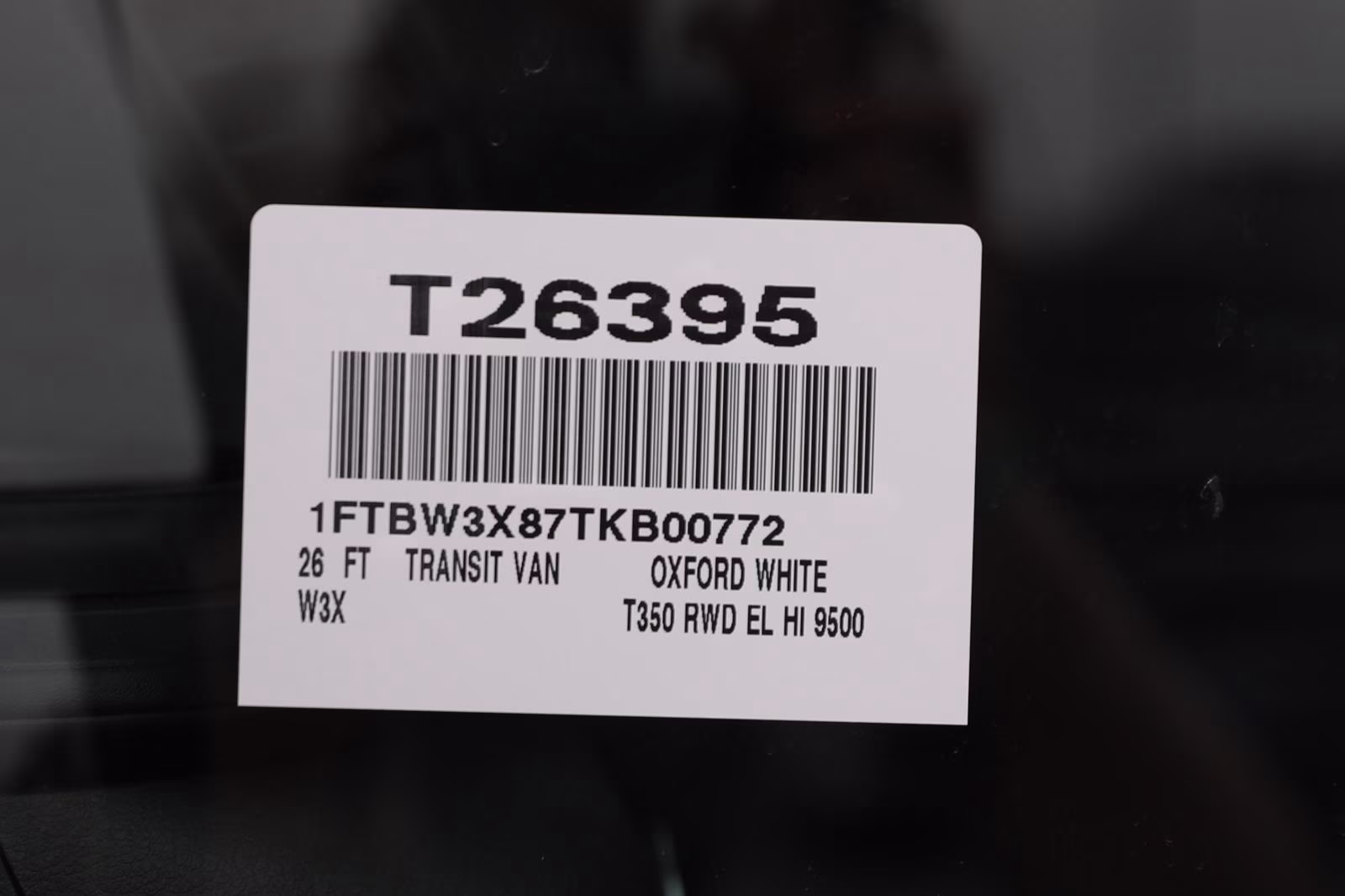 2026 Oxford White Ford Transit Cargo Van RWD Van