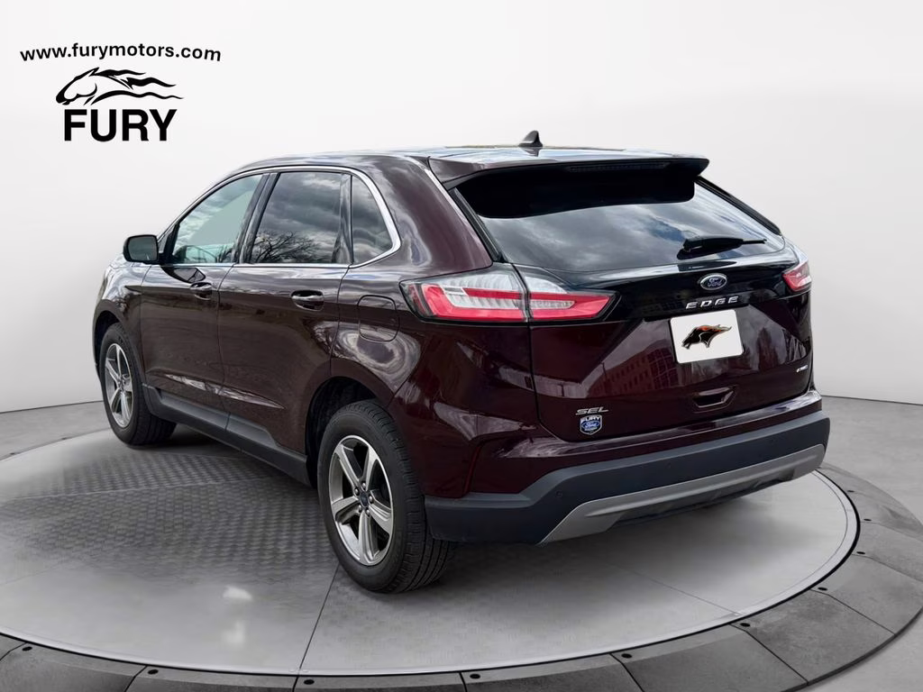 2022 Burgundy Velvet Metallic Tinted Clearcoat Ford Edge SEL w/Panoramic Vista Roof AWD SUV