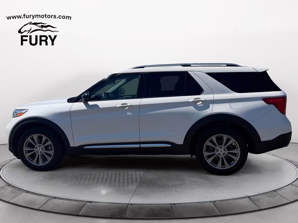 2023 White Metallic Ford Explorer Limited w/Towing / B&O Sound & Twin Panel Moonroof 4X4 SUV