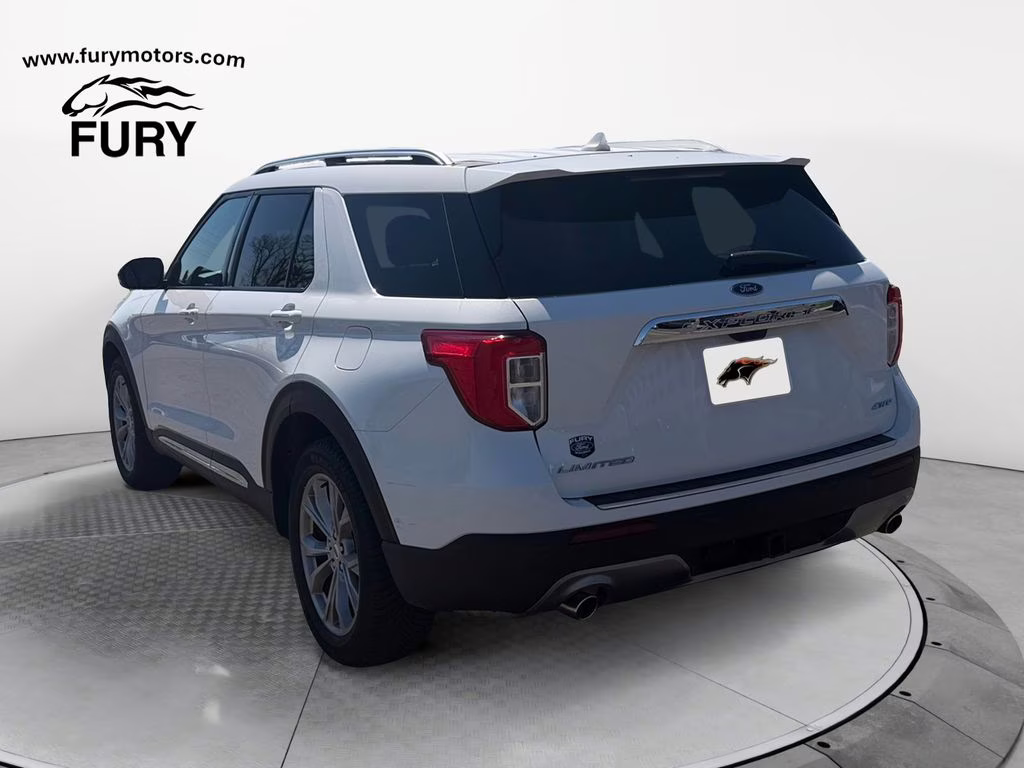 2023 White Metallic Ford Explorer Limited w/Towing / B&O Sound & Twin Panel Moonroof 4X4 SUV