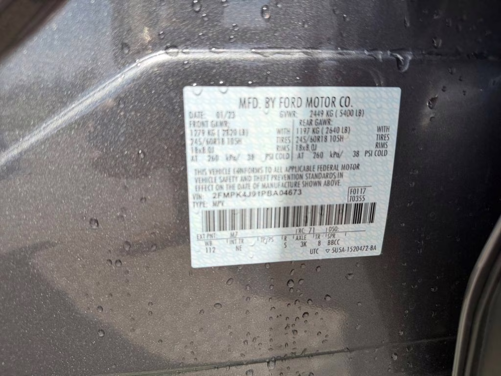 2023 Carbonized Gray Metallic Ford Edge SEL AWD SUV