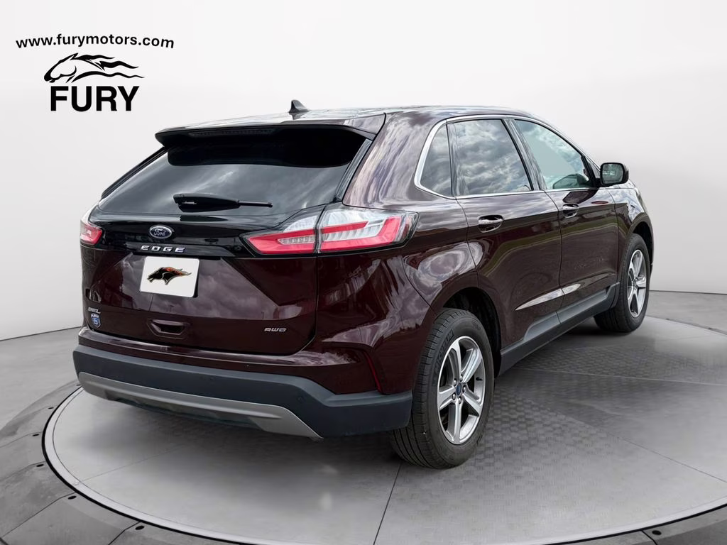 2022 Burgundy Velvet Metallic Tinted Clearcoat Ford Edge SEL w/Panoramic Vista Roof AWD SUV