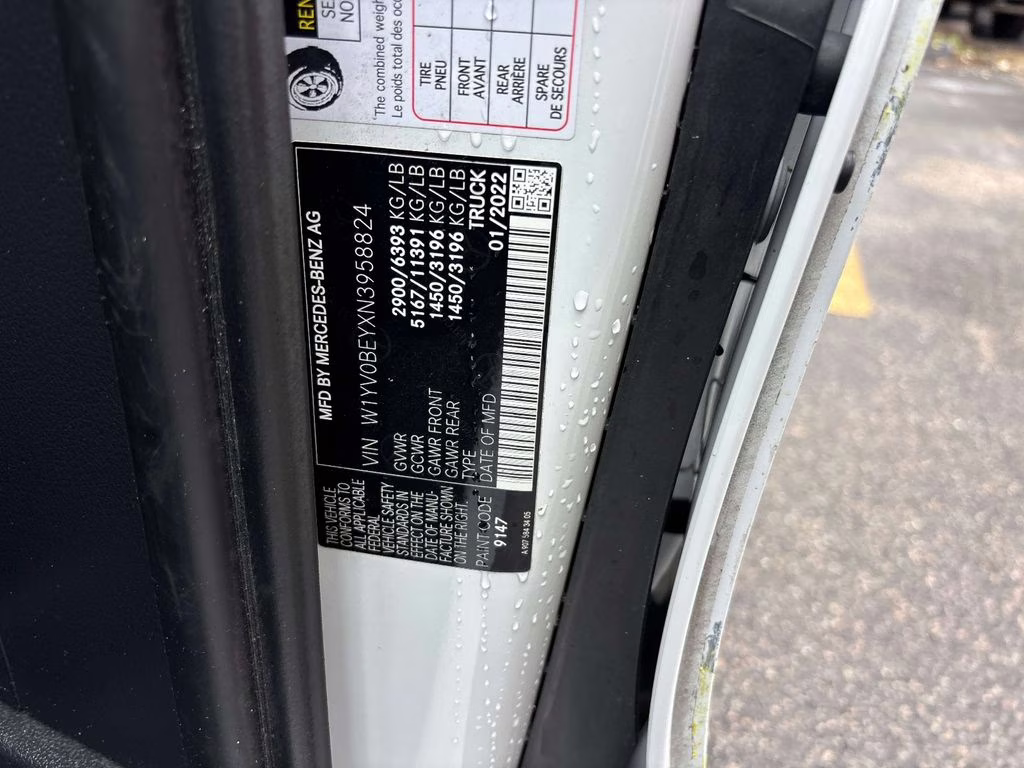 2022 White Mercedes-Benz Metris Cargo RWD Van