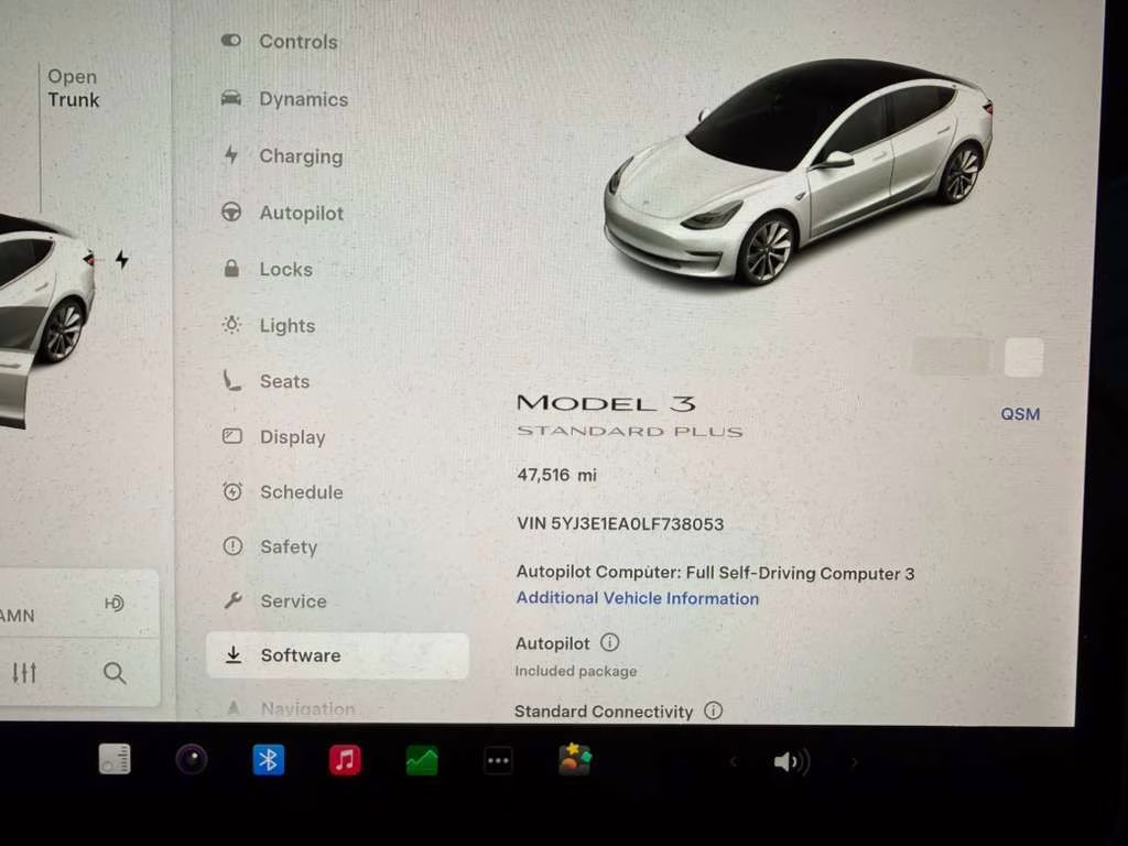 2020 Pearl White Multi-Coat Tesla Model 3 Standard RWD Sedan