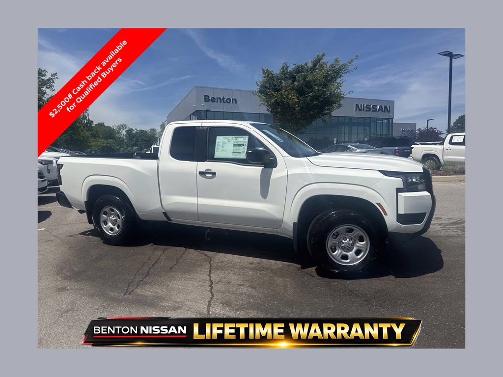 2026 Glacier White Nissan Frontier S 4X4 Truck