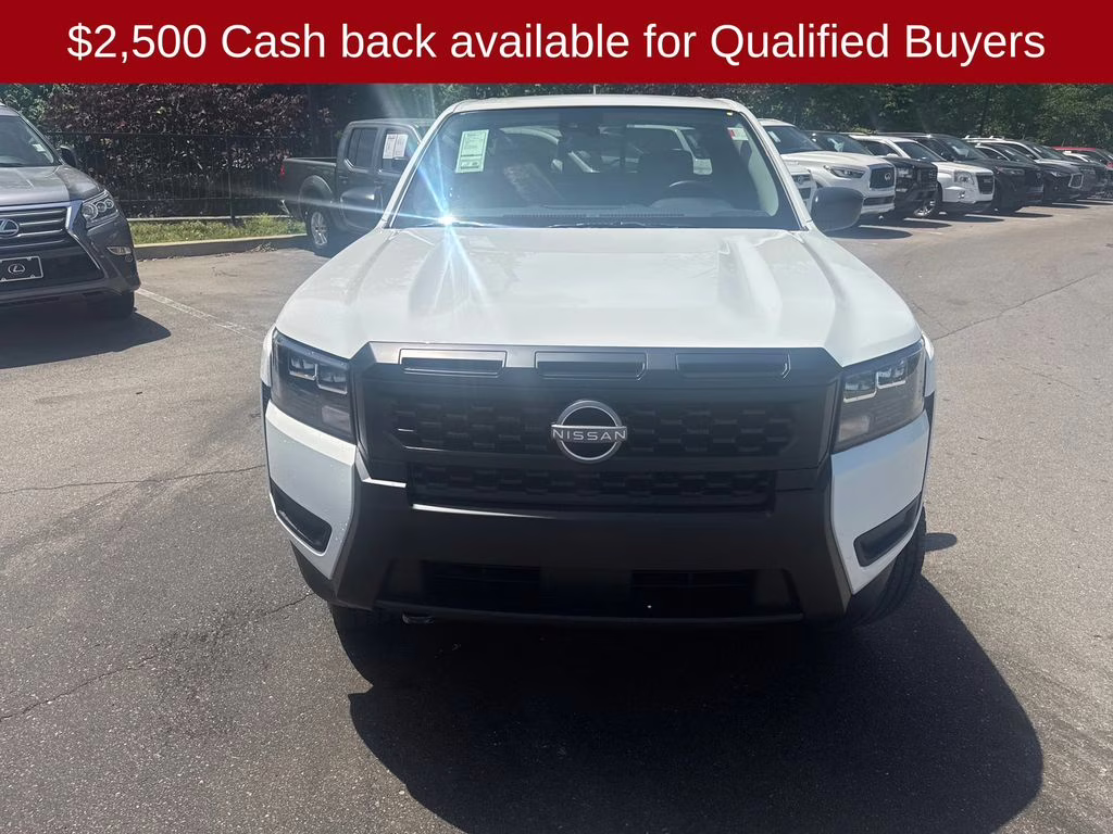 2026 Glacier White Nissan Frontier S 4X4 Truck