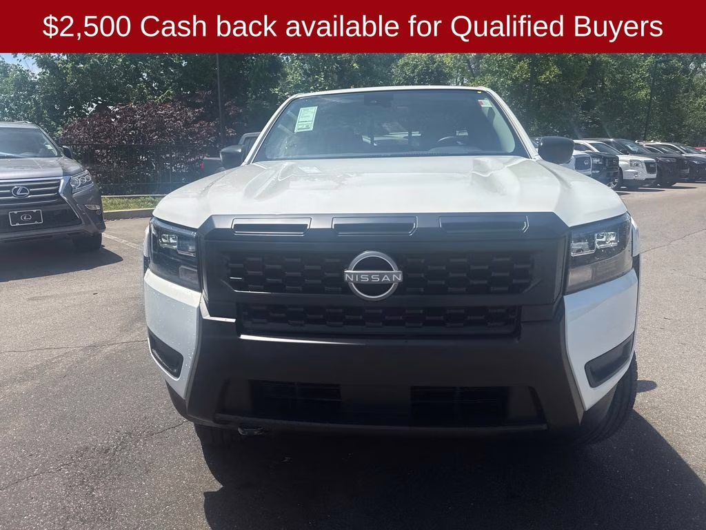 2026 Glacier White Nissan Frontier S 4X4 Truck