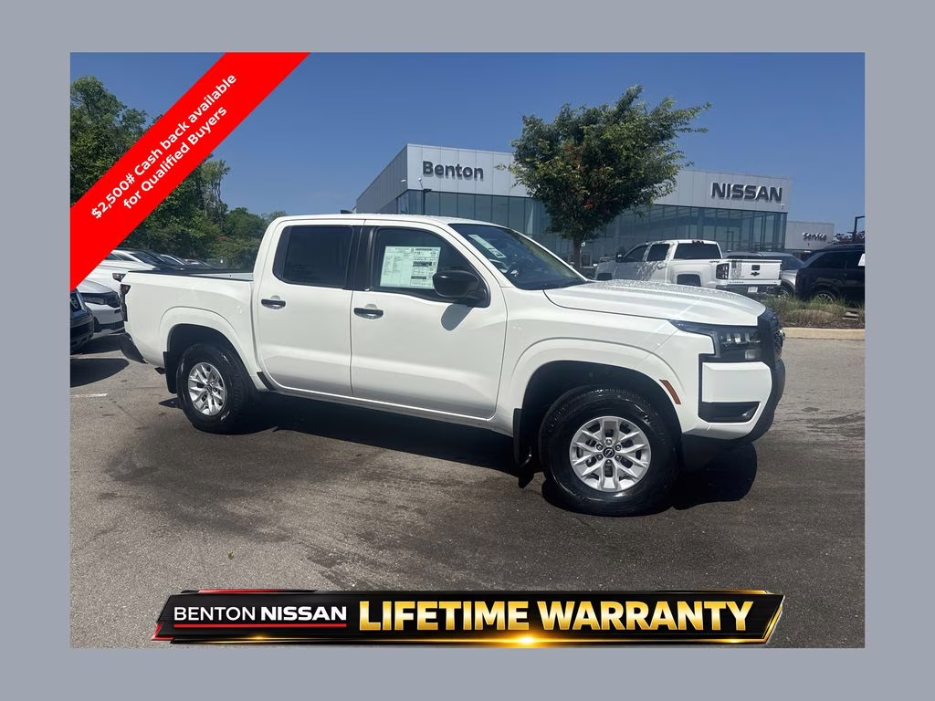 2026 Glacier White Nissan Frontier S 4X4 Truck