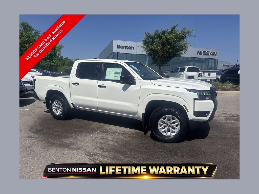 2026 Glacier White Nissan Frontier S 4X4 Truck