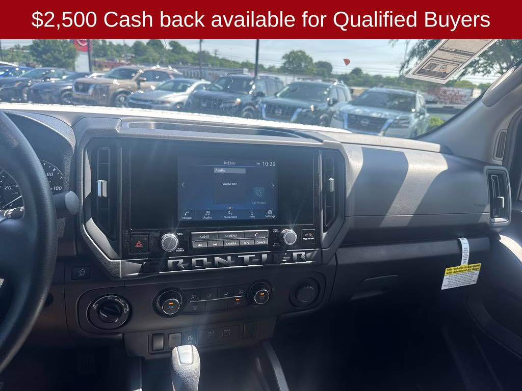 2026 Glacier White Nissan Frontier S 4X4 Truck