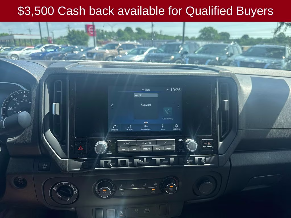 2026 Glacier White Nissan Frontier S 4X4 Truck