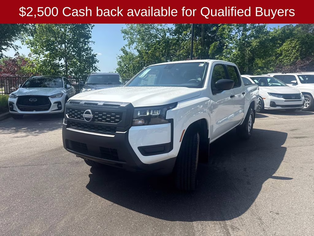 2026 Glacier White Nissan Frontier S 4X4 Truck