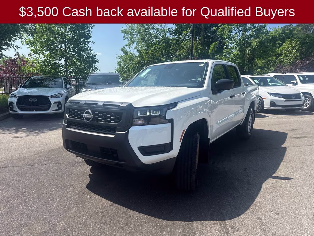 2026 Glacier White Nissan Frontier S 4X4 Truck