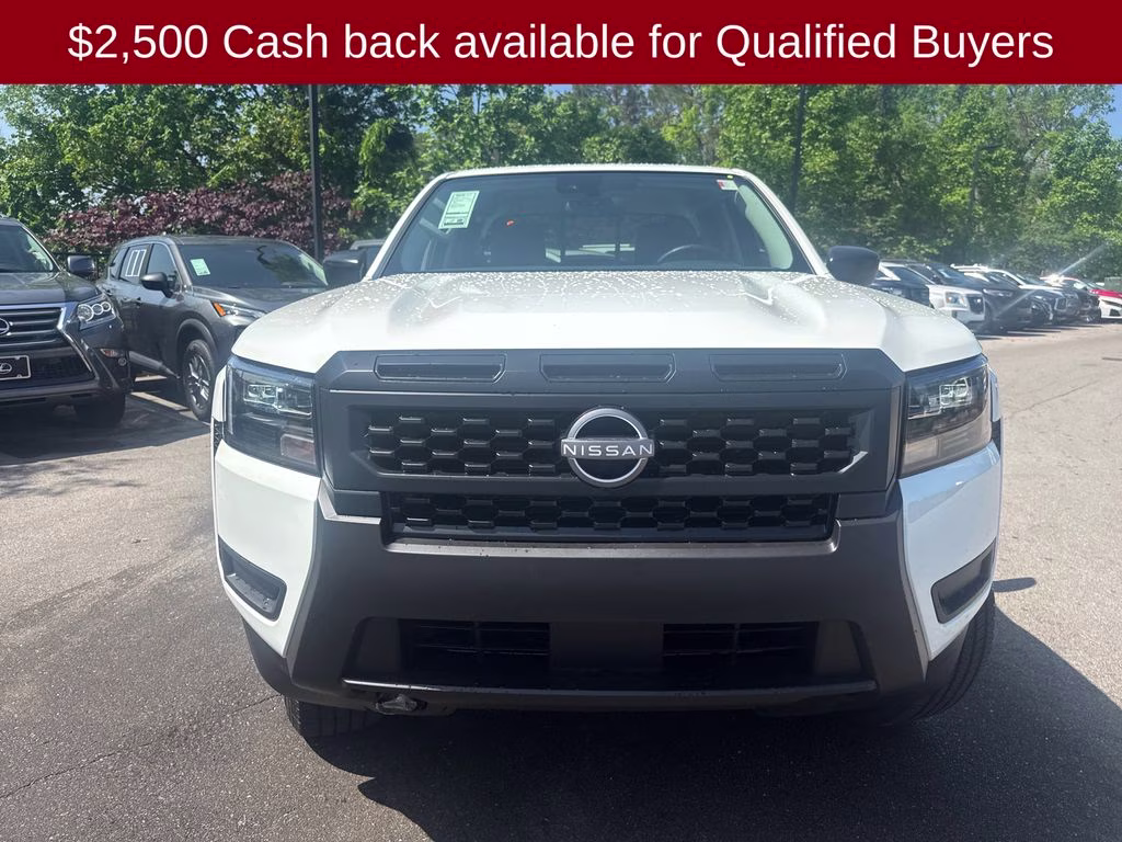2026 Glacier White Nissan Frontier S 4X4 Truck