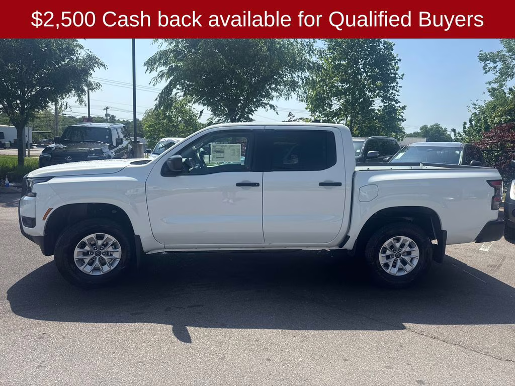 2026 Glacier White Nissan Frontier S 4X4 Truck