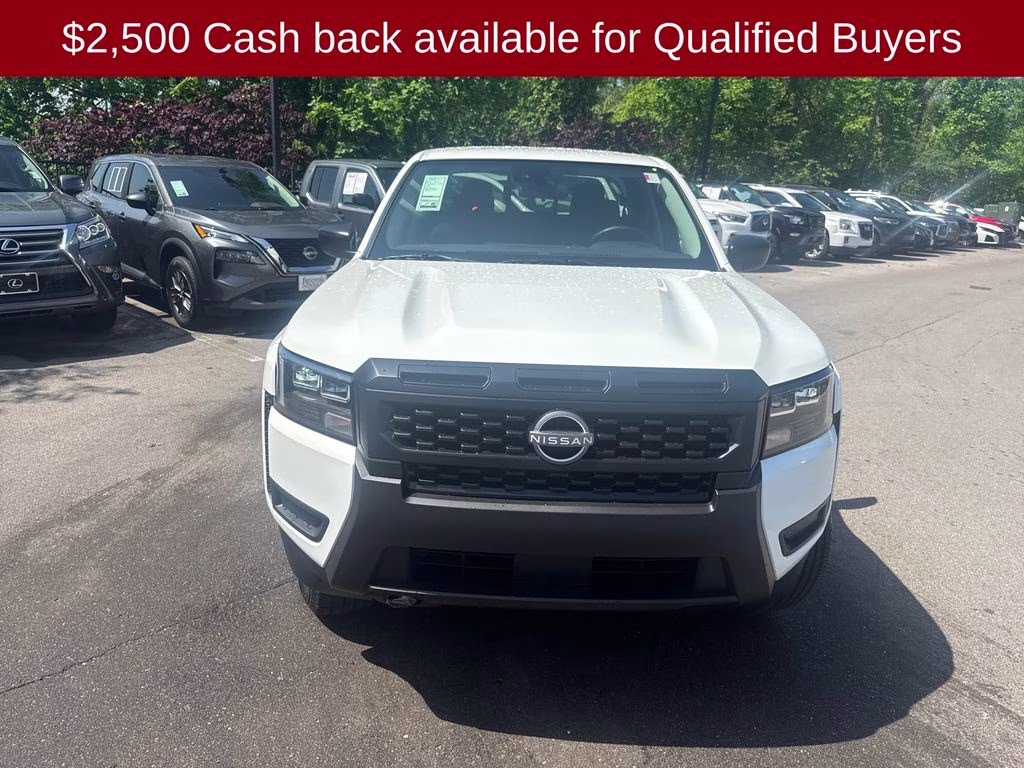 2026 Glacier White Nissan Frontier S 4X4 Truck