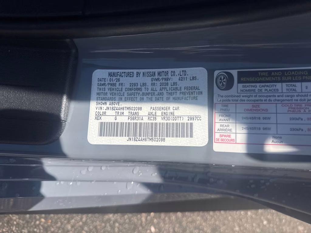 2026 Boulder Gray/Super Black Nissan Z Sport RWD Coupe