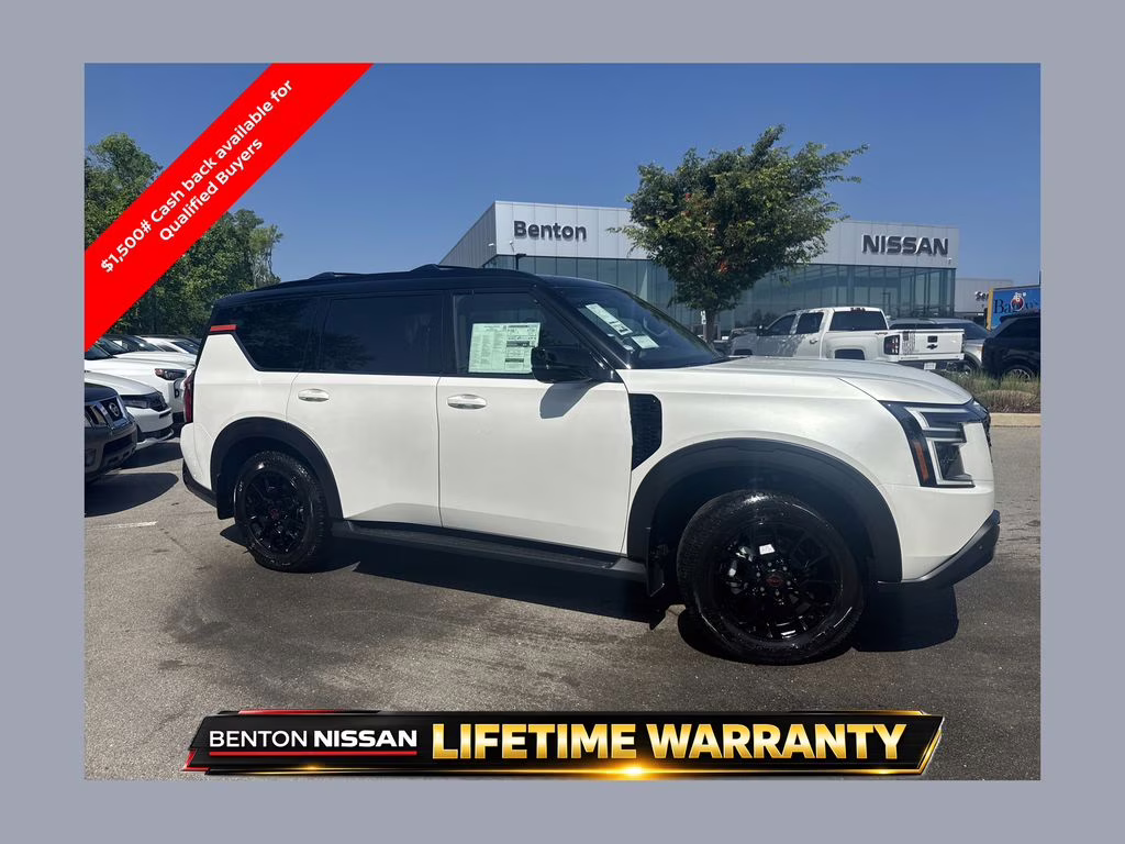 2026 Aspen White/Super Black Nissan Armada PRO-4X 4X4 SUV
