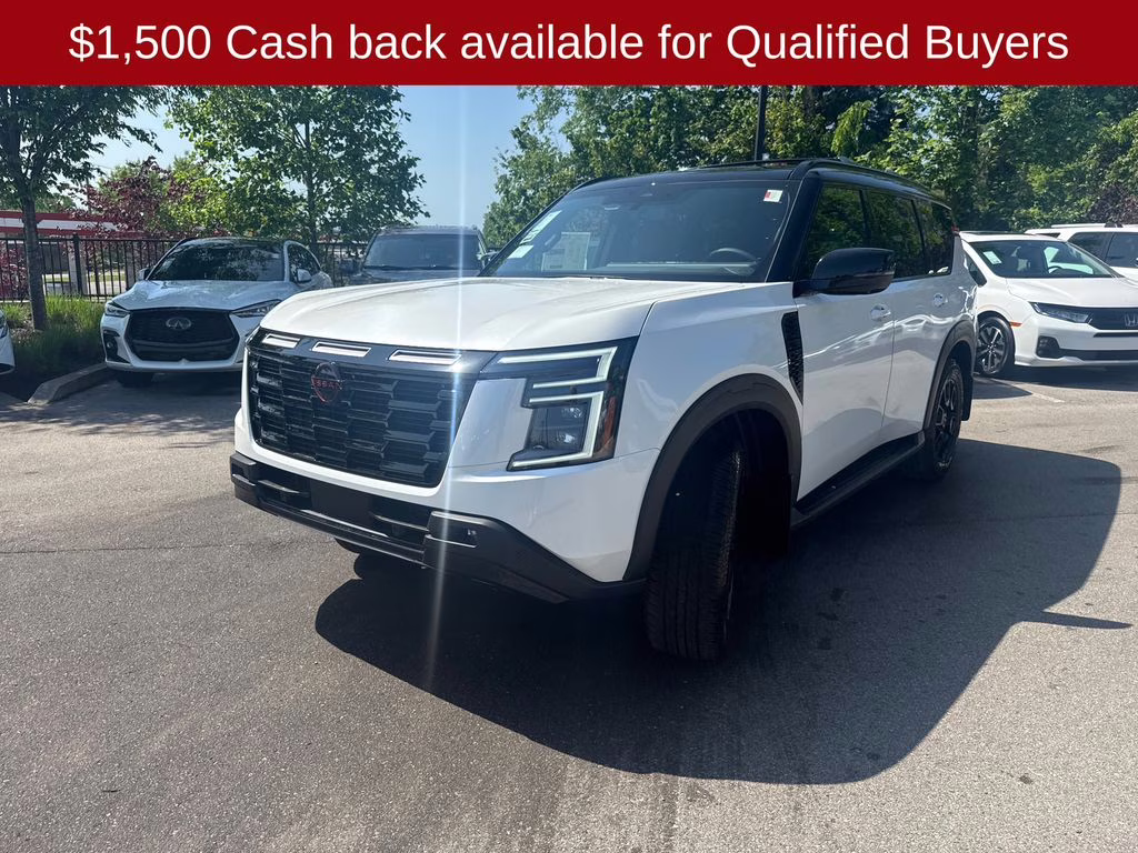 2026 Aspen White/Super Black Nissan Armada PRO-4X 4X4 SUV