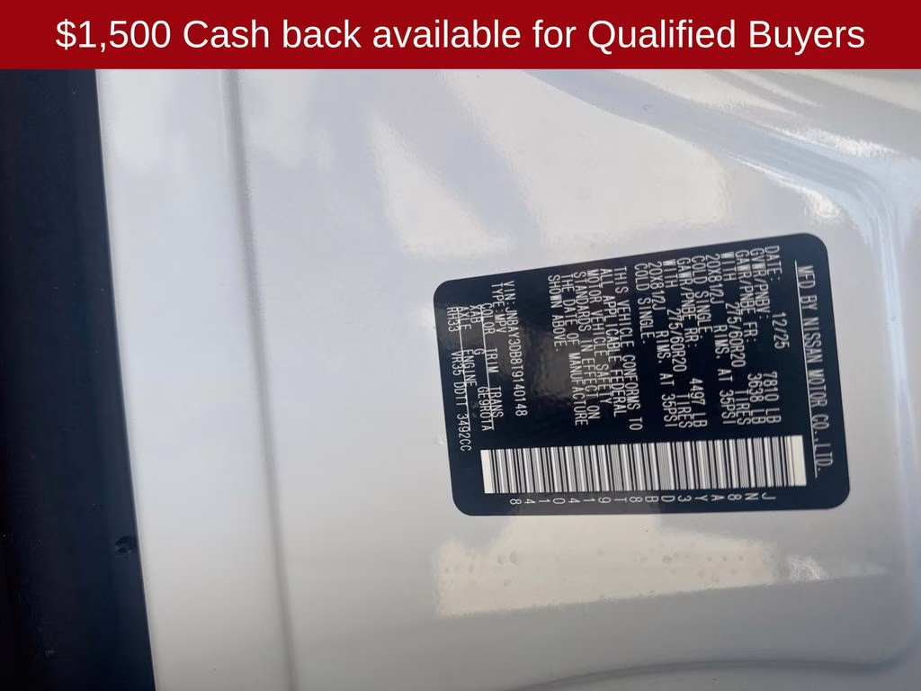 2026 Aspen White/Super Black Nissan Armada PRO-4X 4X4 SUV