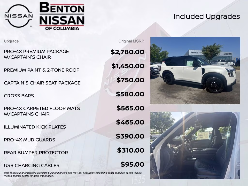 2026 Aspen White/Super Black Nissan Armada PRO-4X 4X4 SUV