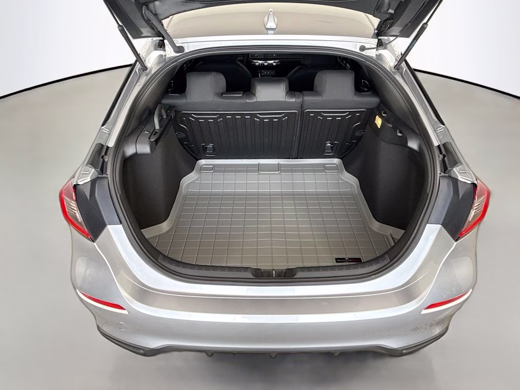 2025 Solar Silver Metallic Honda Civic Sport FWD Hatchback