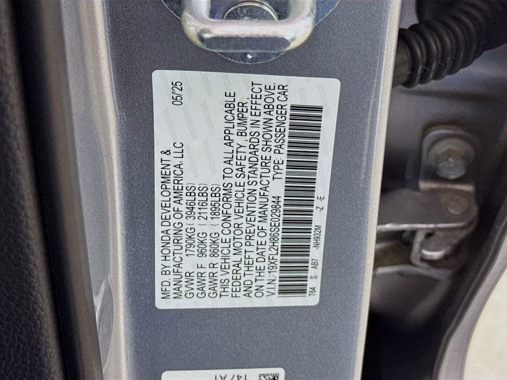2025 Solar Silver Metallic Honda Civic Sport FWD Hatchback