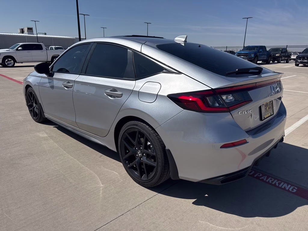 2025 Solar Silver Metallic Honda Civic Sport FWD Hatchback