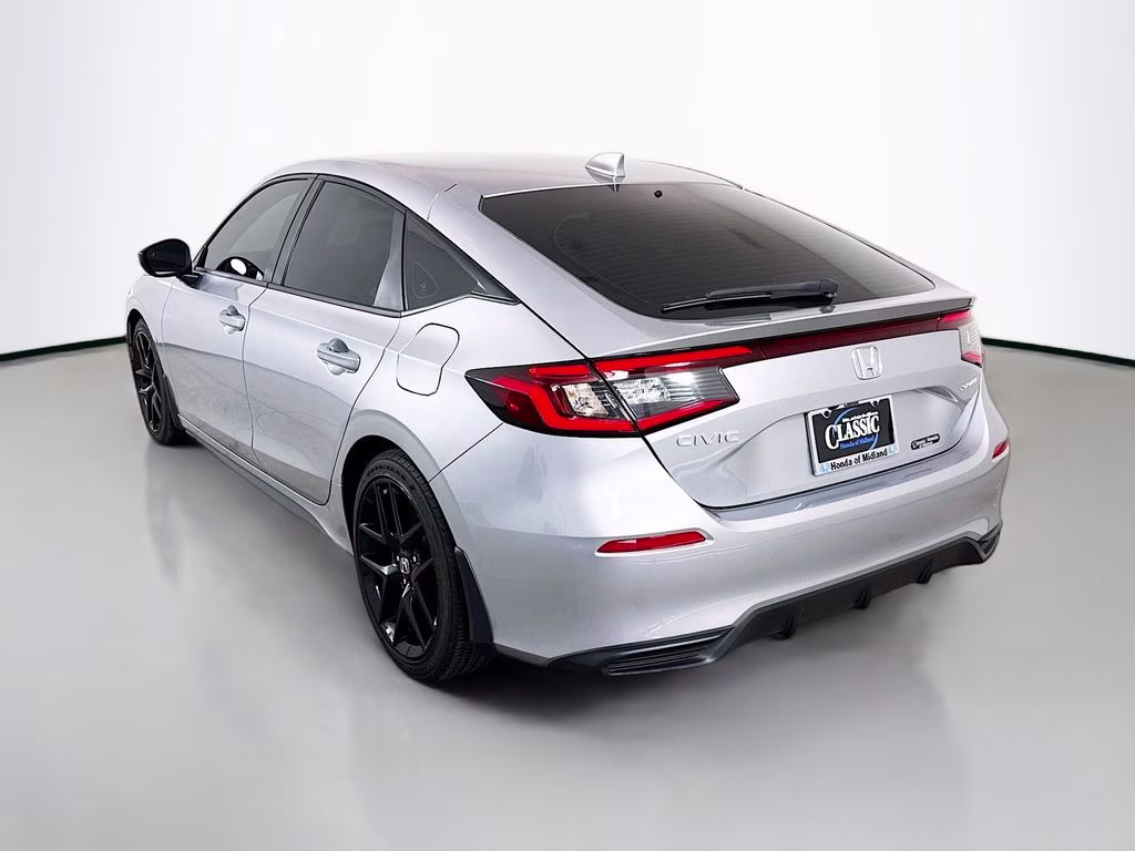 2025 Solar Silver Metallic Honda Civic Sport FWD Hatchback