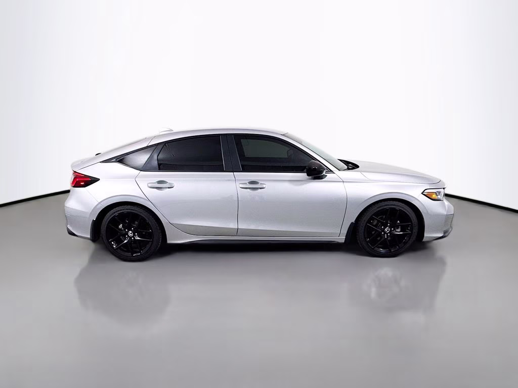 2025 Solar Silver Metallic Honda Civic Sport FWD Hatchback