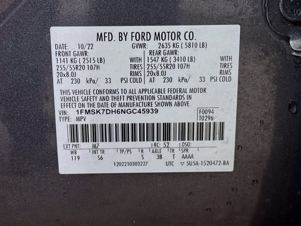 2022 Gray Metallic Ford Explorer XLT RWD SUV