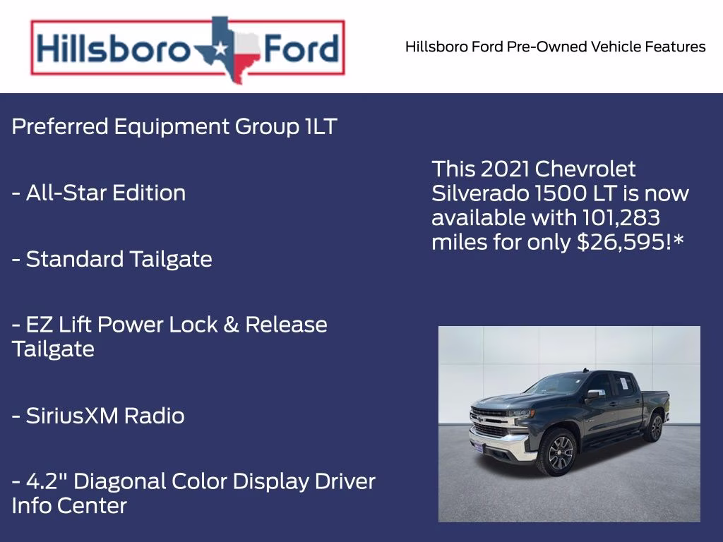 2021 Shadow Gray Metallic Chevrolet Silverado 1500 LT RWD Truck