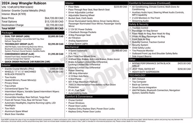 2024 Granite Crystal Metallic Clearcoat Jeep Wrangler Rubicon 4X4 SUV