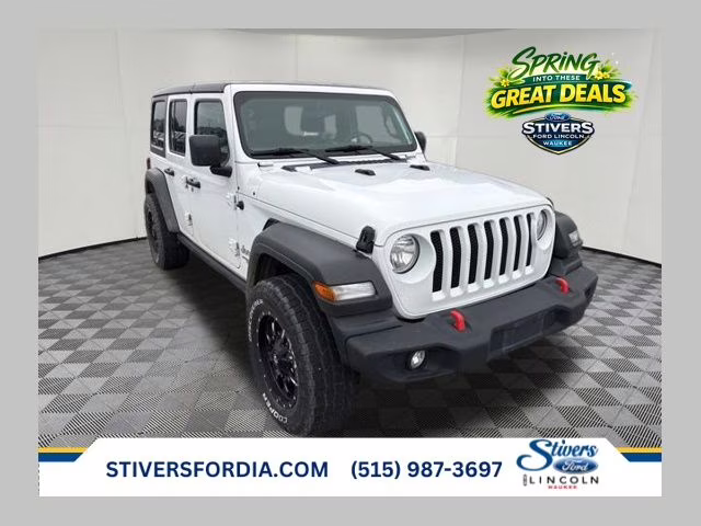 2019 Bright White Clearcoat Jeep Wrangler Unlimited Sport S 4X4 SUV