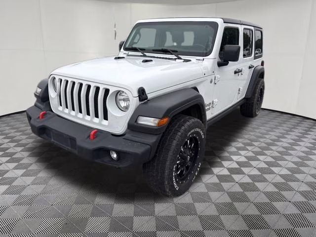 2019 Bright White Clearcoat Jeep Wrangler Unlimited Sport S 4X4 SUV
