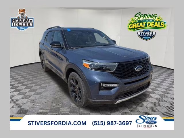 2021 Blue Metallic Ford Explorer ST 4X4 SUV
