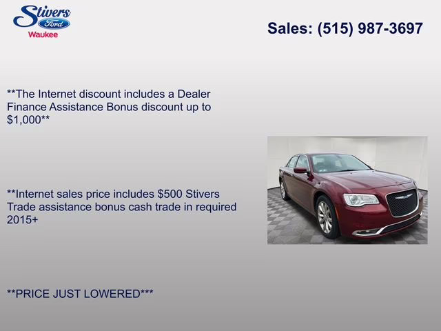 2018 Velvet Red Pearlcoat Chrysler 300 Touring AWD Sedan