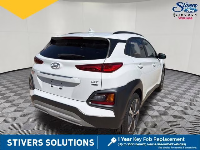 2020 Chalk White Hyundai Kona Limited AWD SUV