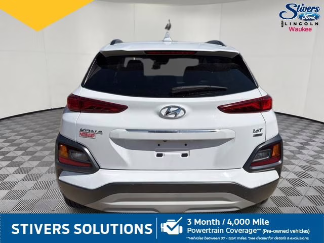 2020 Chalk White Hyundai Kona Limited AWD SUV