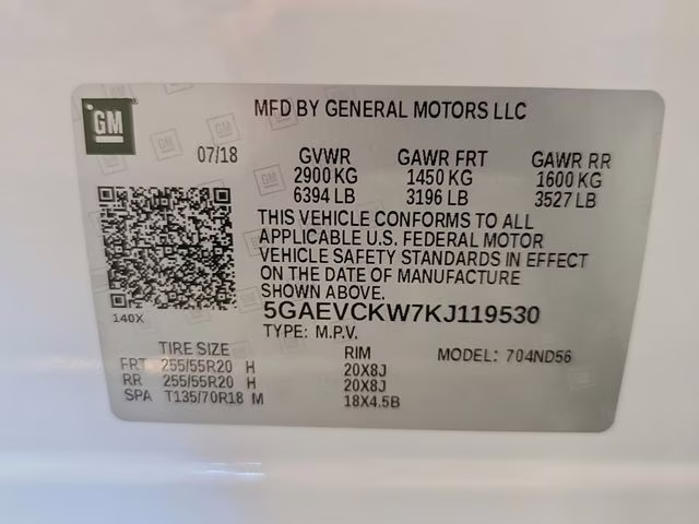 2019 White Frost Tricoat Buick Enclave Avenir AWD SUV