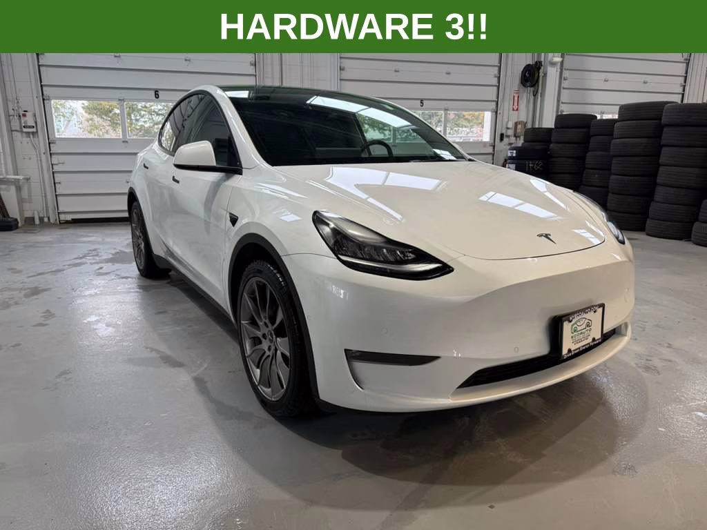 2021 White Tesla Model Y Long Range AWD SUV