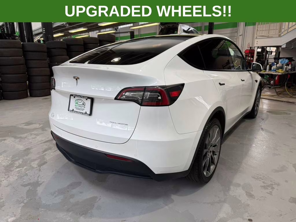 2021 White Tesla Model Y Long Range AWD SUV