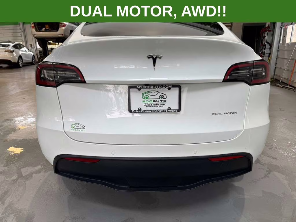 2021 White Tesla Model Y Long Range AWD SUV