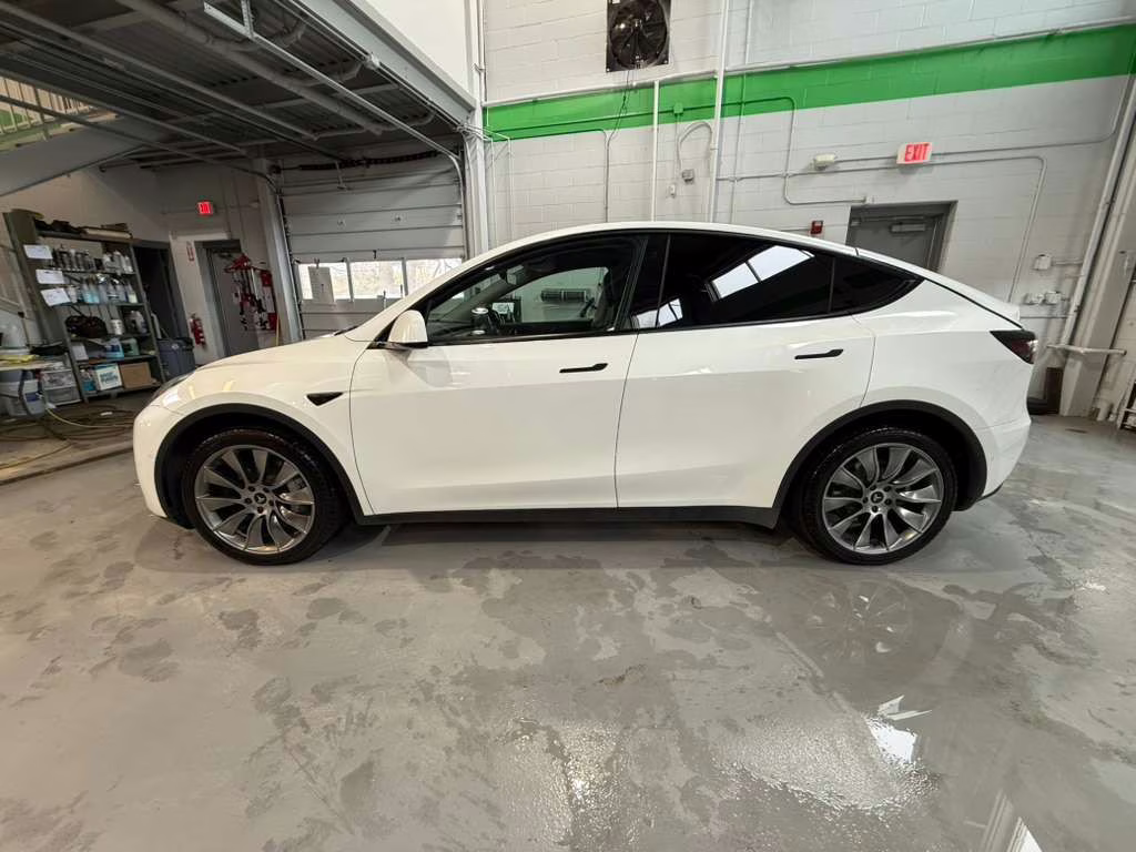 2021 White Tesla Model Y Long Range AWD SUV
