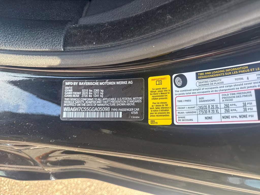2016 Black Sapphire Metallic BMW 6 Series 650i xDrive AWD Coupe