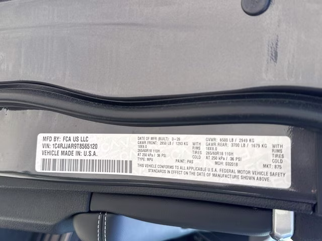 2026 Baltic Gray Metallic Clearcoat Jeep Grand Cherokee L Laredo Altitude RWD SUV